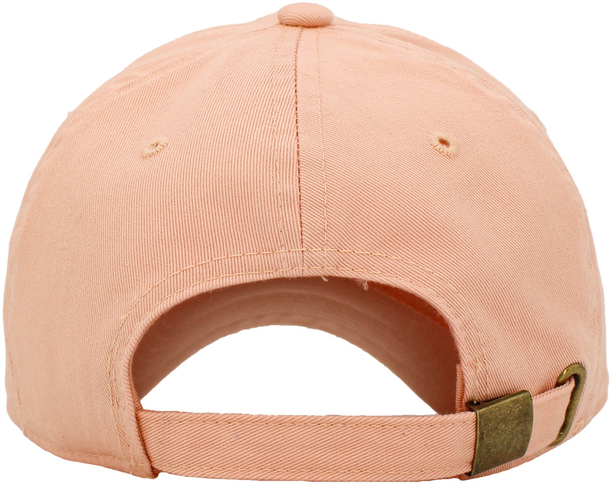 Peach Low Profile Baseball Caps Back View